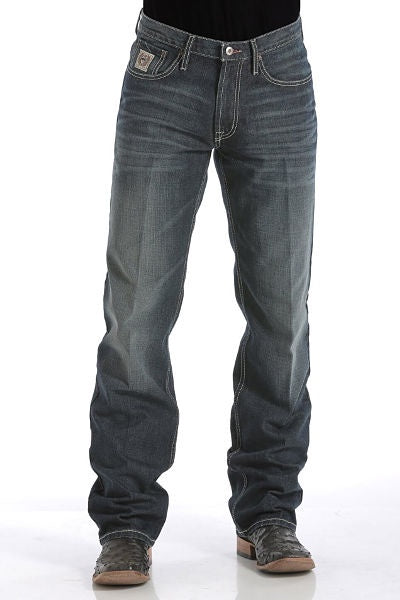 Load image into Gallery viewer, Men&amp;#39;s Relaxed Fit White Label Jeans - DARK STONEWASH Leg 34&amp;quot;
