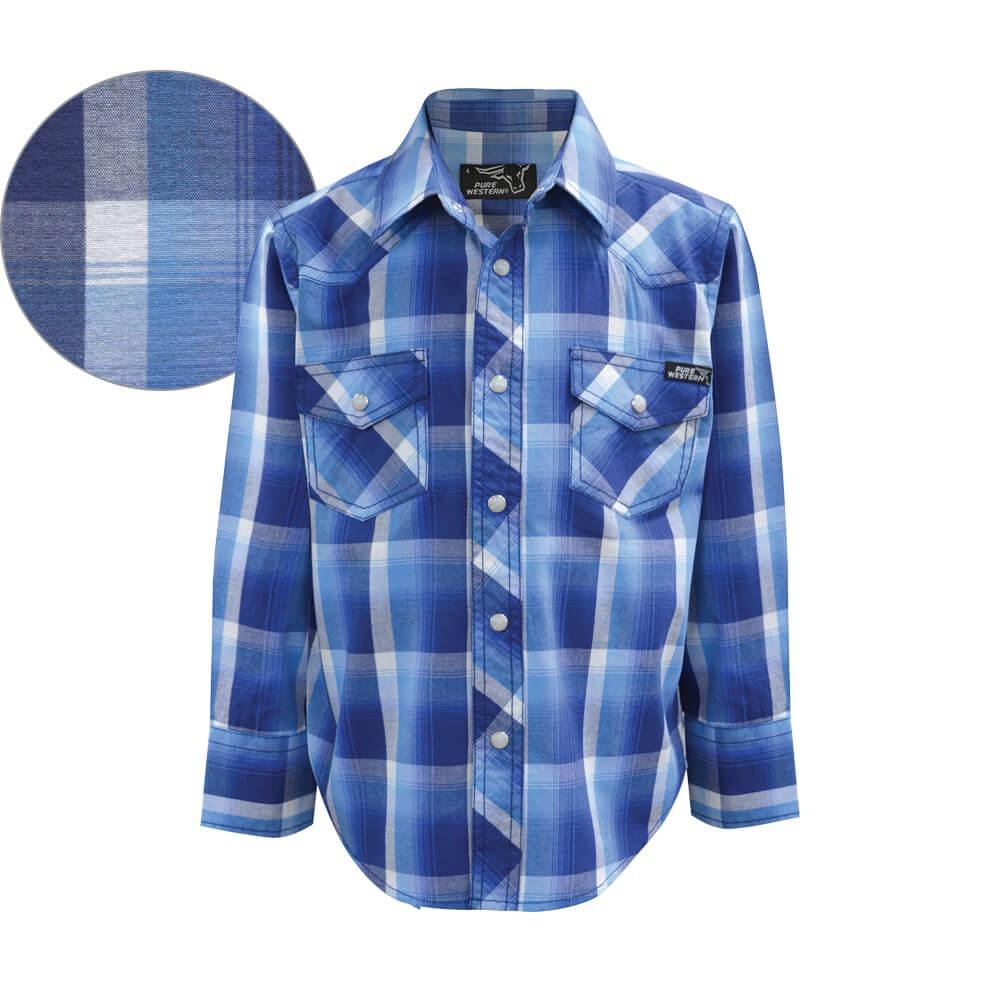 Load image into Gallery viewer, Boy&amp;#39;s Pure Western Gavin Print Shirt - Diamond K Country
