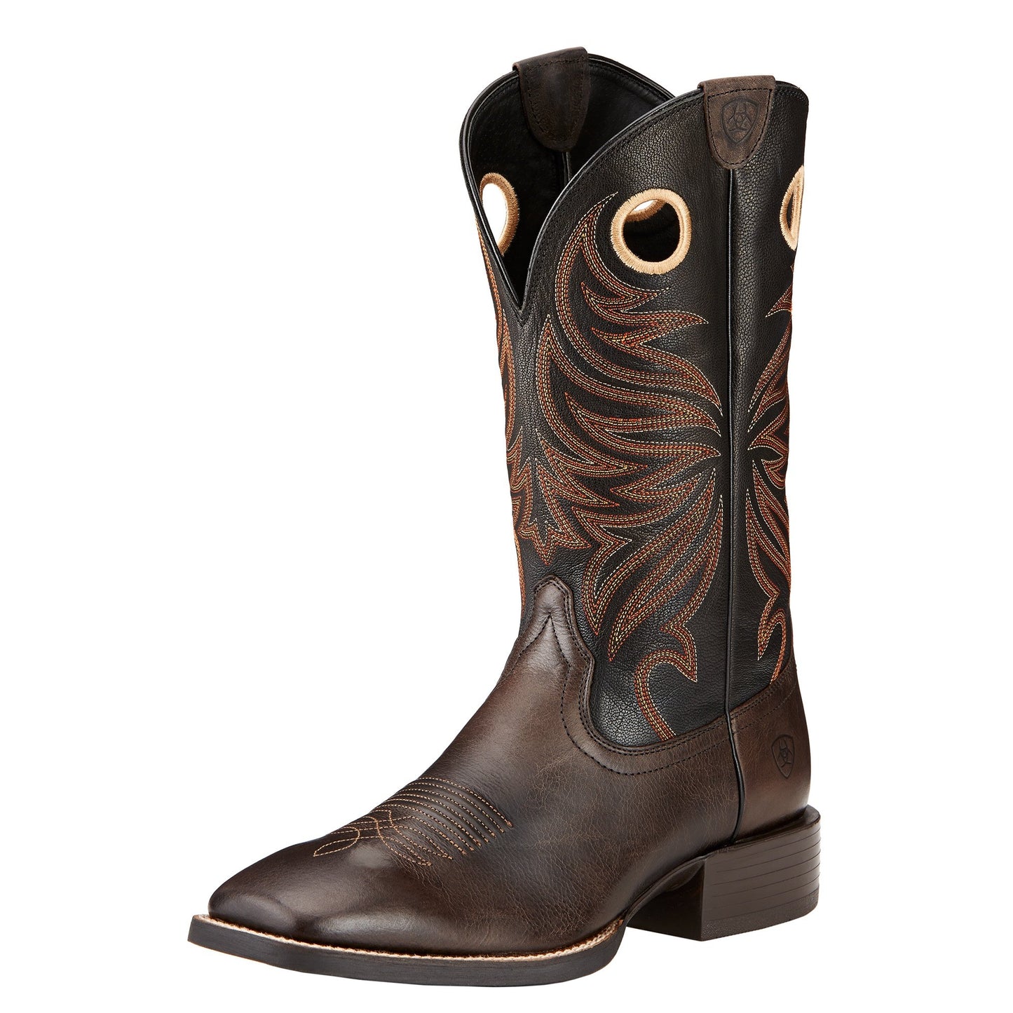 Men's Ariat Sports Rider Wide Square Toe Chocolate Boots - Diamond K Country