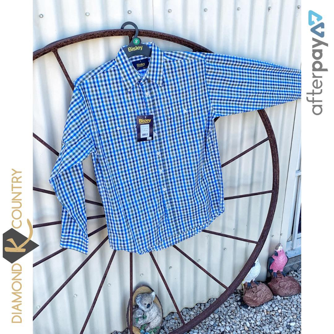 Load image into Gallery viewer, Men&amp;#39;s Bisley Blue Check Shirt BS7904

