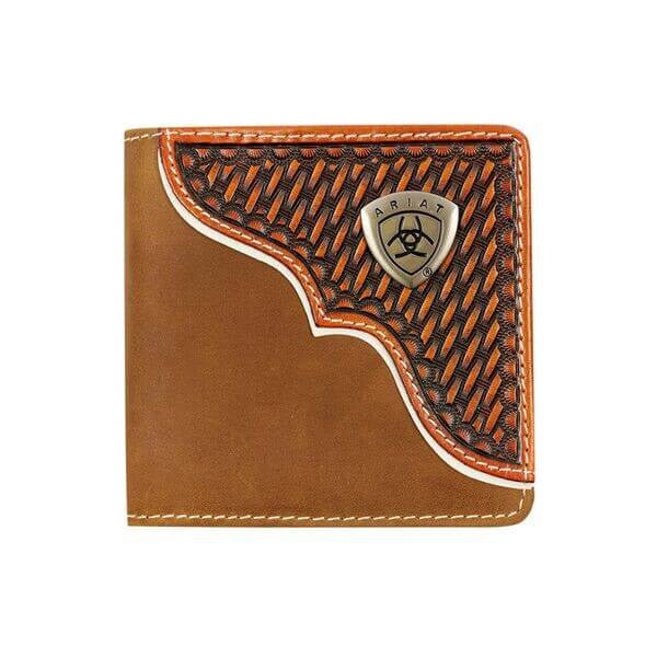 The Ariat Bifold Tan Stitched Wallet
