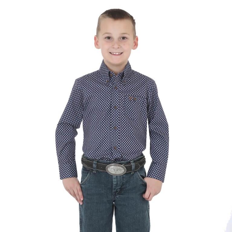 Boy's Wrangler 20X  Advanced Comfort Shirt - Diamond K Country