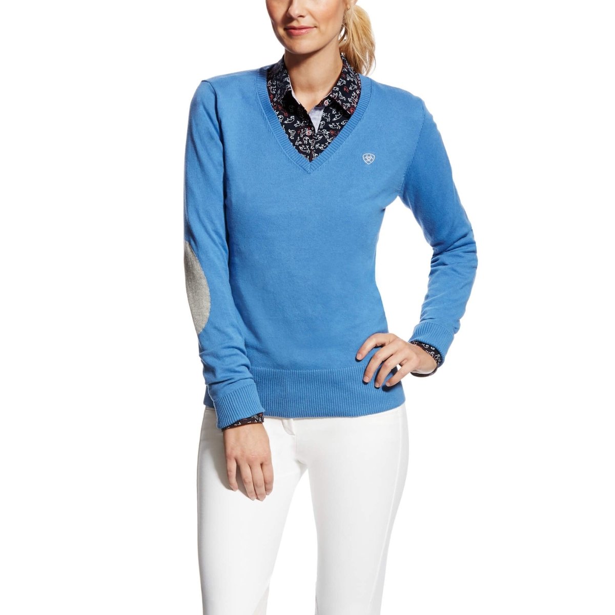 Men's Ariat Cotton Ramiro Sweater Blue Saga Shirt - Diamond K Country