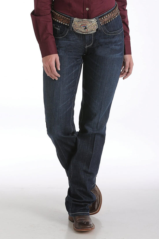 Load image into Gallery viewer, Women&amp;#39;s Cinch Ada Relaxed Fit Dark Stonewash Jeans

