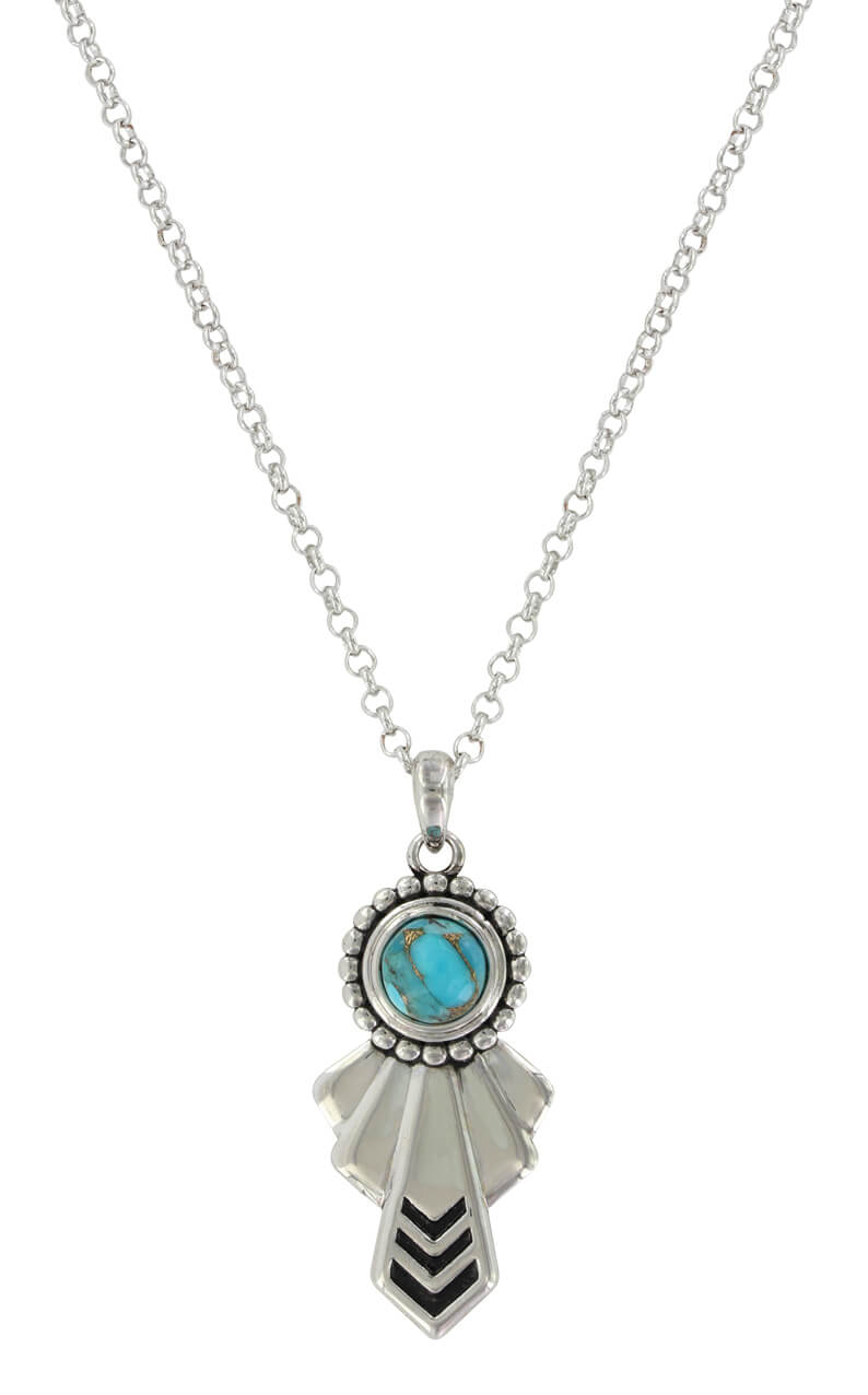 Load image into Gallery viewer, Montana Silversmiths - Southwestern Turquoise and Silver Heaven Necklace
