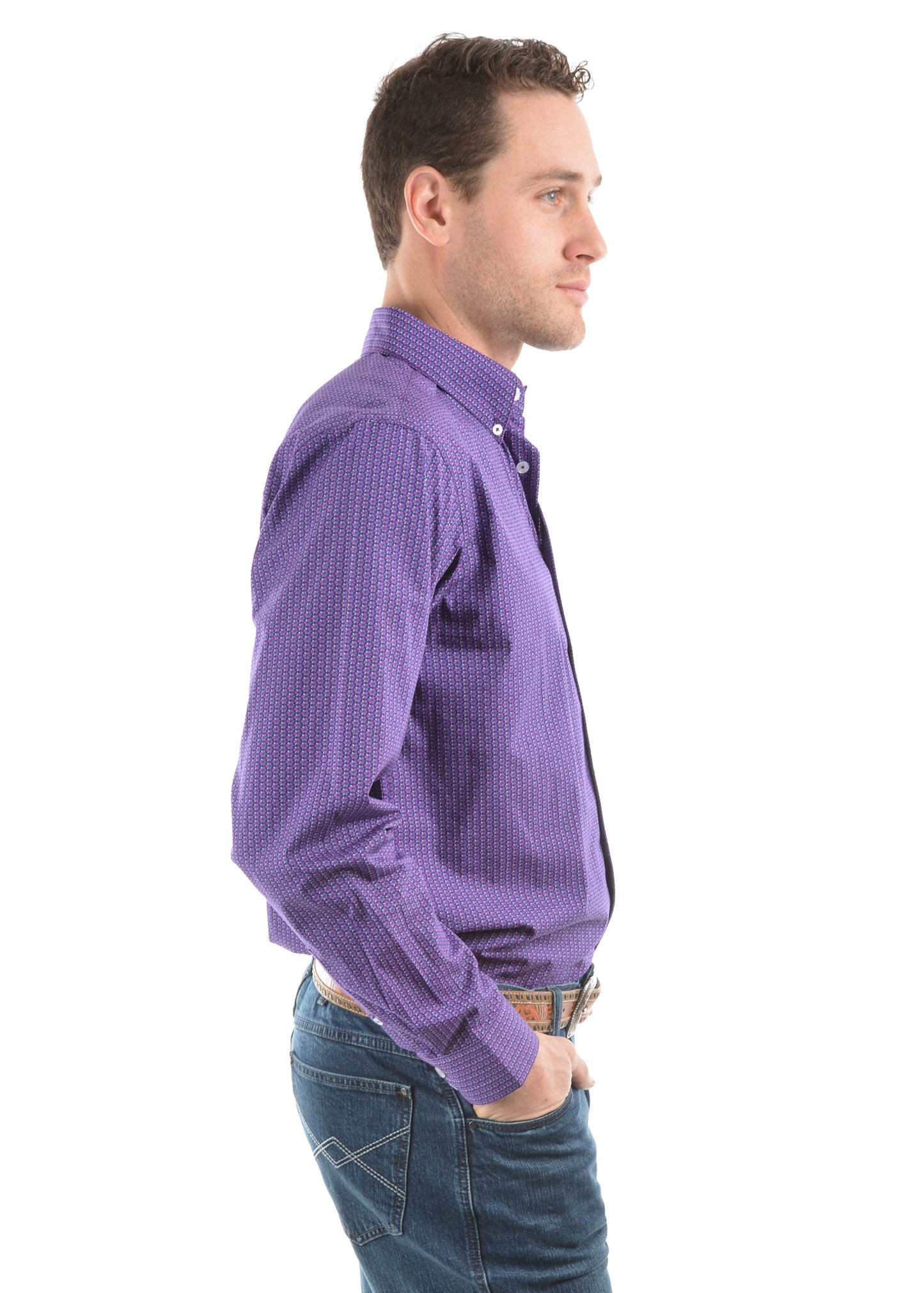 Men's Pure Western Judd Print L/S Shirt p8s1115199