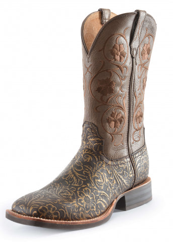 Women's Twisted X Ruff Stock Tooled Brown Boots