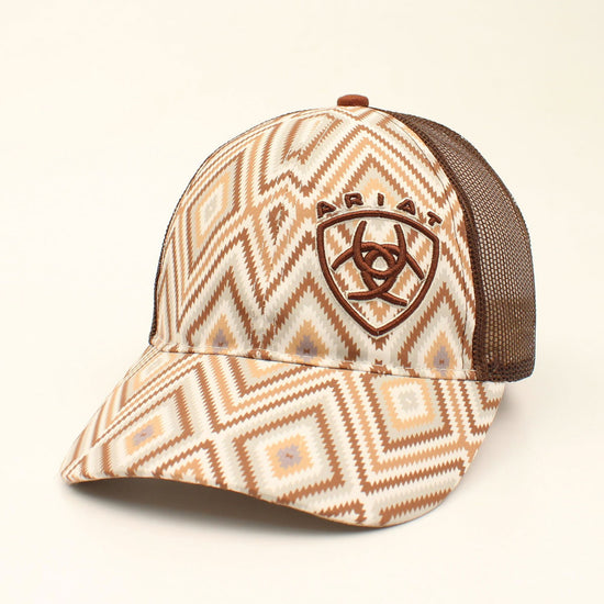 Load image into Gallery viewer, Ariat Brown Aztec &amp;amp; Mesh Cap
