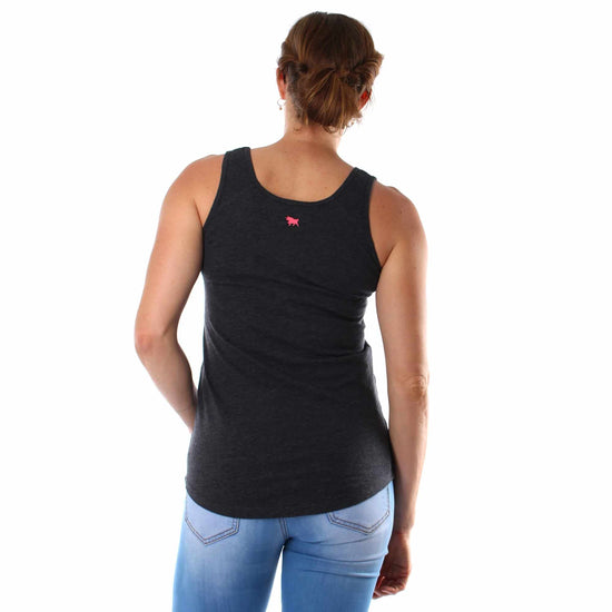 Ringers Western - Burleigh Womens Curve Tank Charcoal Marle 218102001
