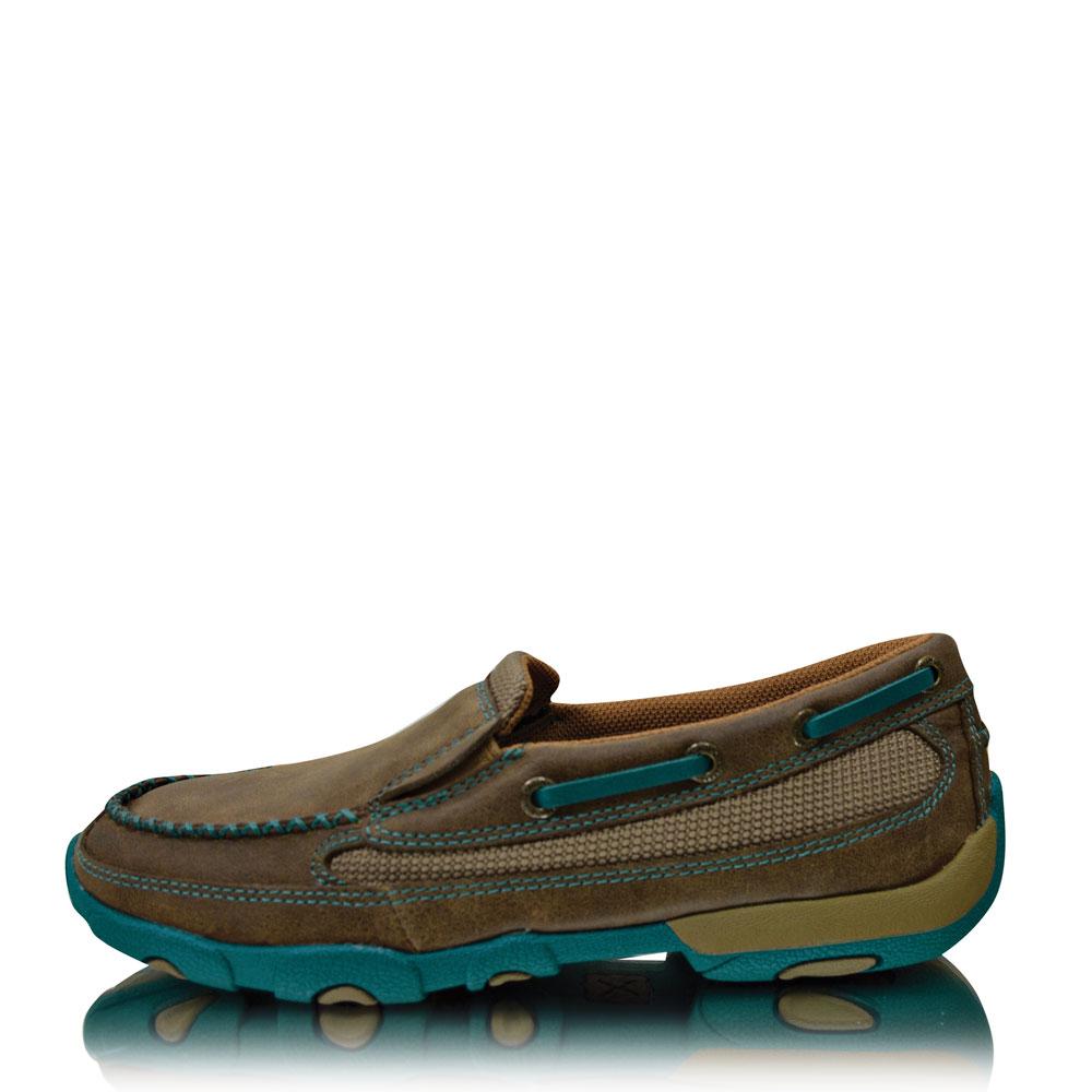 Women's Twisted X Casual Driving Moc Shoes Turquoise