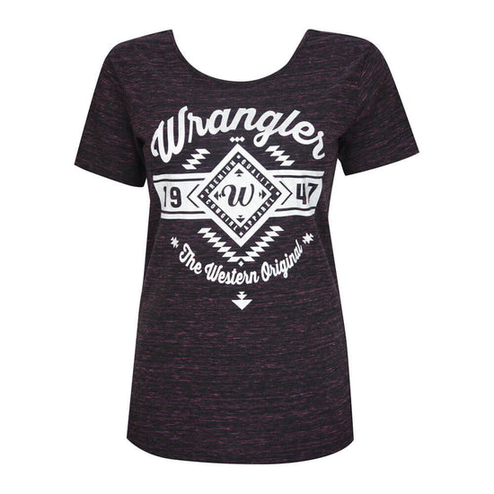 Load image into Gallery viewer, Women&amp;#39;s Wrangler Rhiannon S/S Tee X8S2571319 Black Pink
